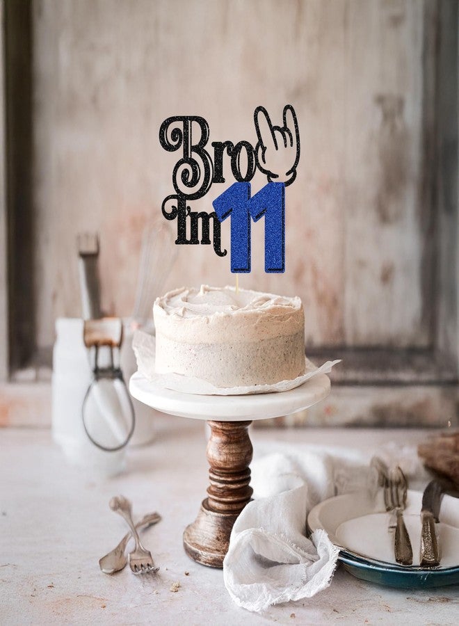 ايفلين إيفلين، قطعة واحدة، زينة كعكة عيد ميلاد "أخي، عمري 11 عامًا"، نجمة لامعة، زينة كعكة عيد ميلاد سعيد الحادي عشر، زينة كعكة عيد ميلاد "أخي، عمري 11 عامًا"، زينة عيد ميلادي الحادي عشر للأولاد، زينة حفلات عيد ميلاد "11 عامًا"، أزرق - Image 5